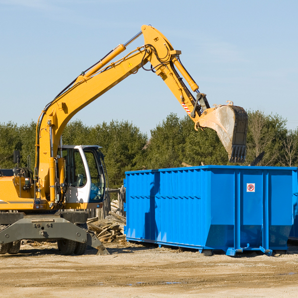 are there any restrictions on where a residential dumpster can be placed in Pocahontas Tennessee